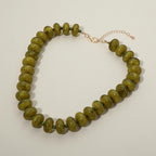 OLIVE LARGE BEAD NECKLACE