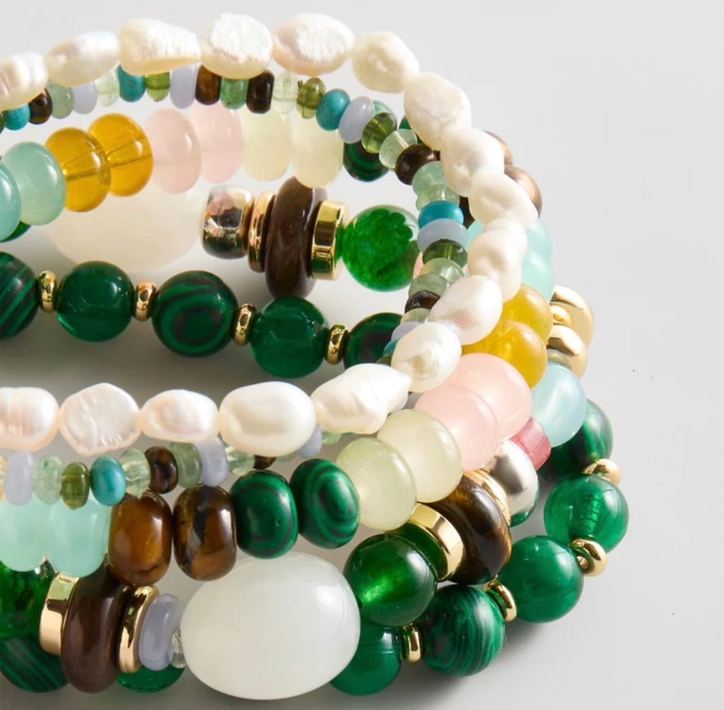 DARCY BEADED BRACELET SET - COOL
