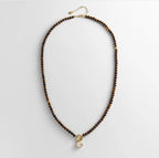 CARRIE BEADED NECKLACE - TIGER'S EYE