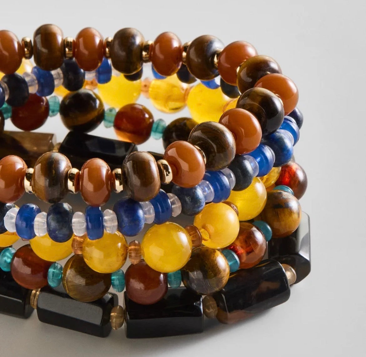 DARCY BEADED BRACELET SET - WARM