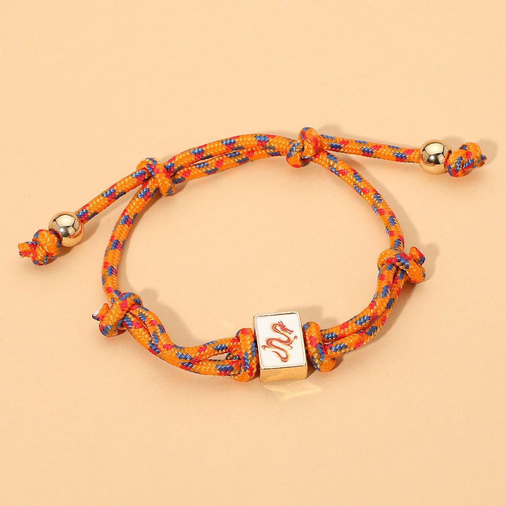DRAGON ORANGE CORD BRACELET