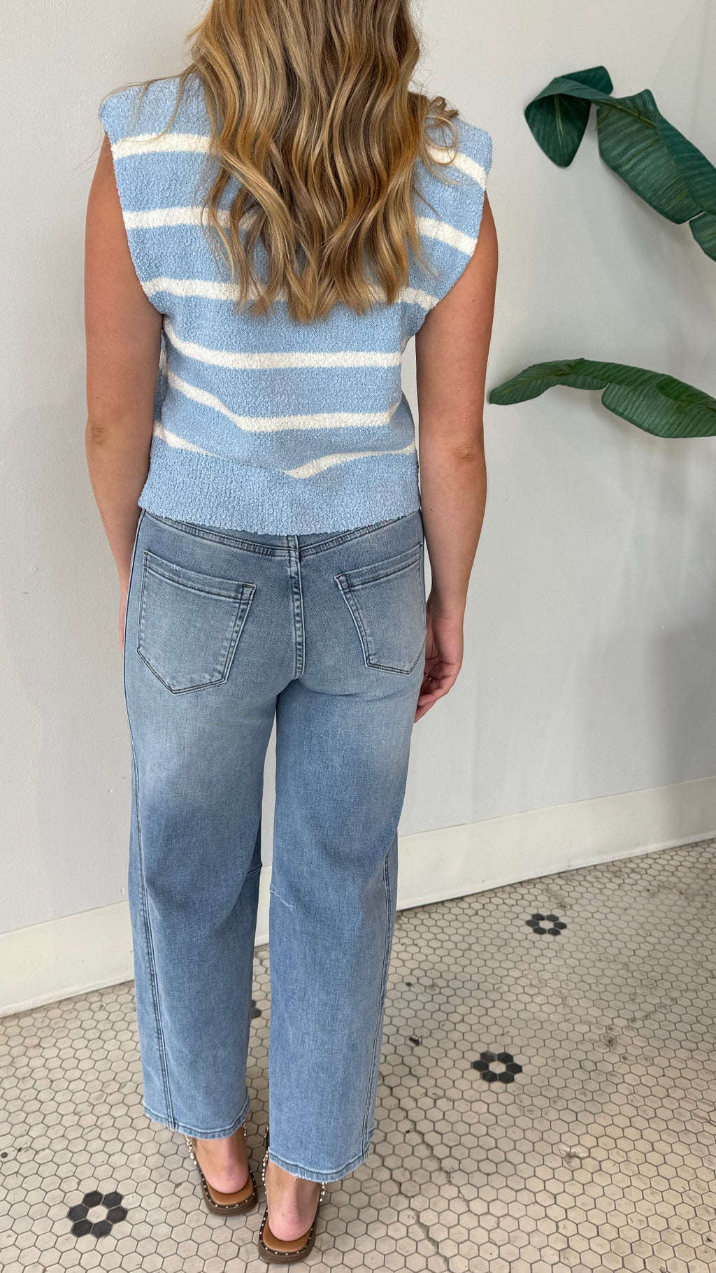 BARNI STRETCH DENIM BARREL PANT