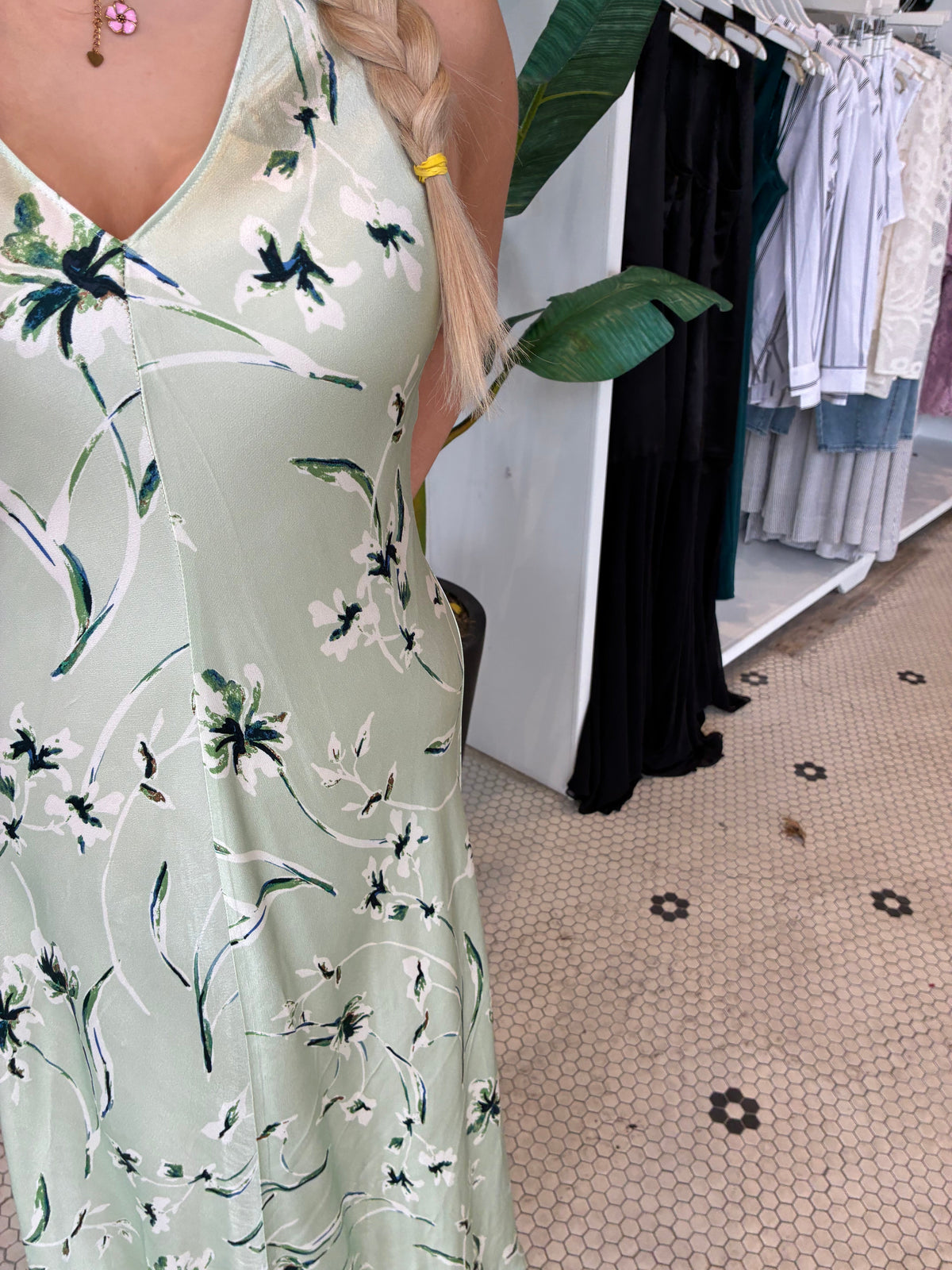 CAMELLIA DRESS MINT LINNEA