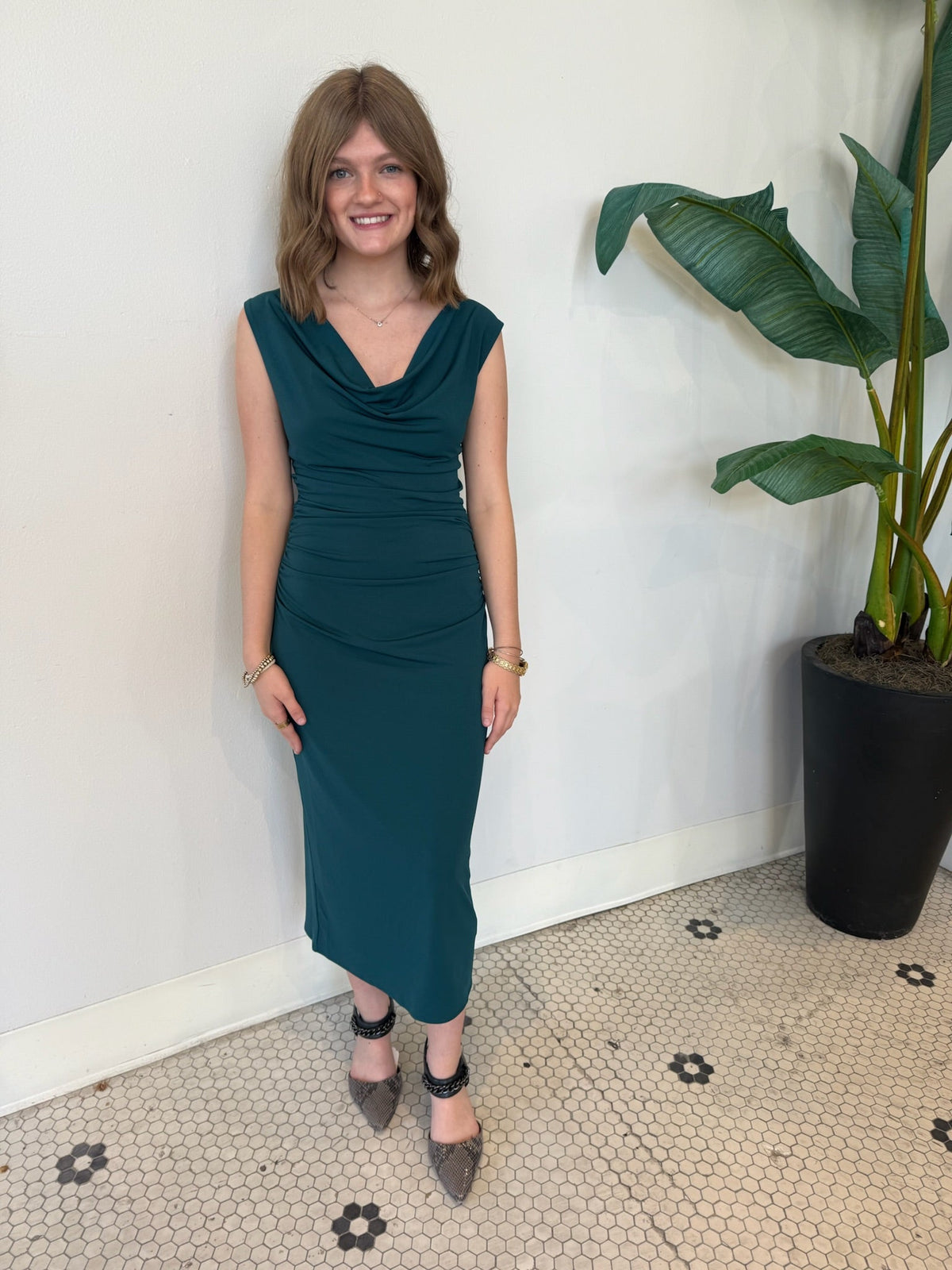 KALINA DRESS MIDNIGHT TEAL