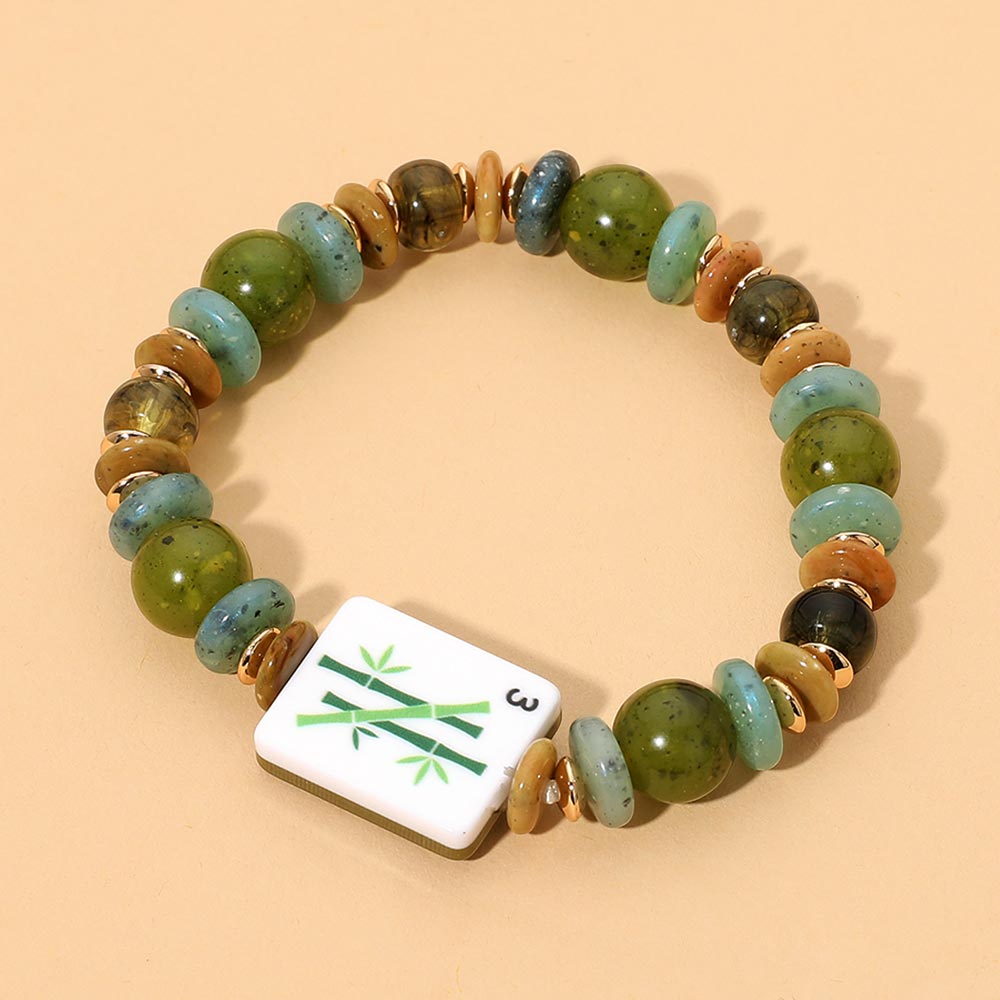 GREEN BAM TILE BRACELET