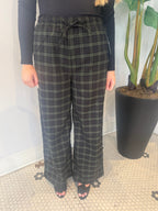 MERRY PLAID DRAWSTRING PANTS