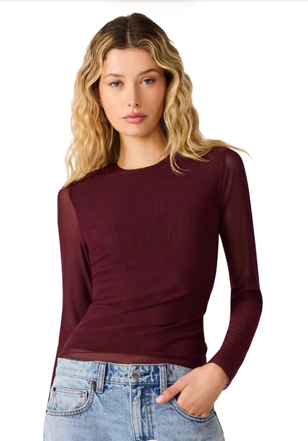 SANDY KNIT TOP IN WINE