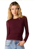 SANDY KNIT TOP IN WINE