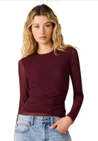 SANDY KNIT TOP IN WINE