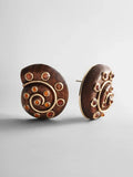 HIGH TIDE SHELL EARRINGS BROWN