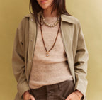 CARRIE BEADED NECKLACE - TIGER'S EYE