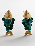 RIPPLE EFFECT EARRINGS MALACHITE