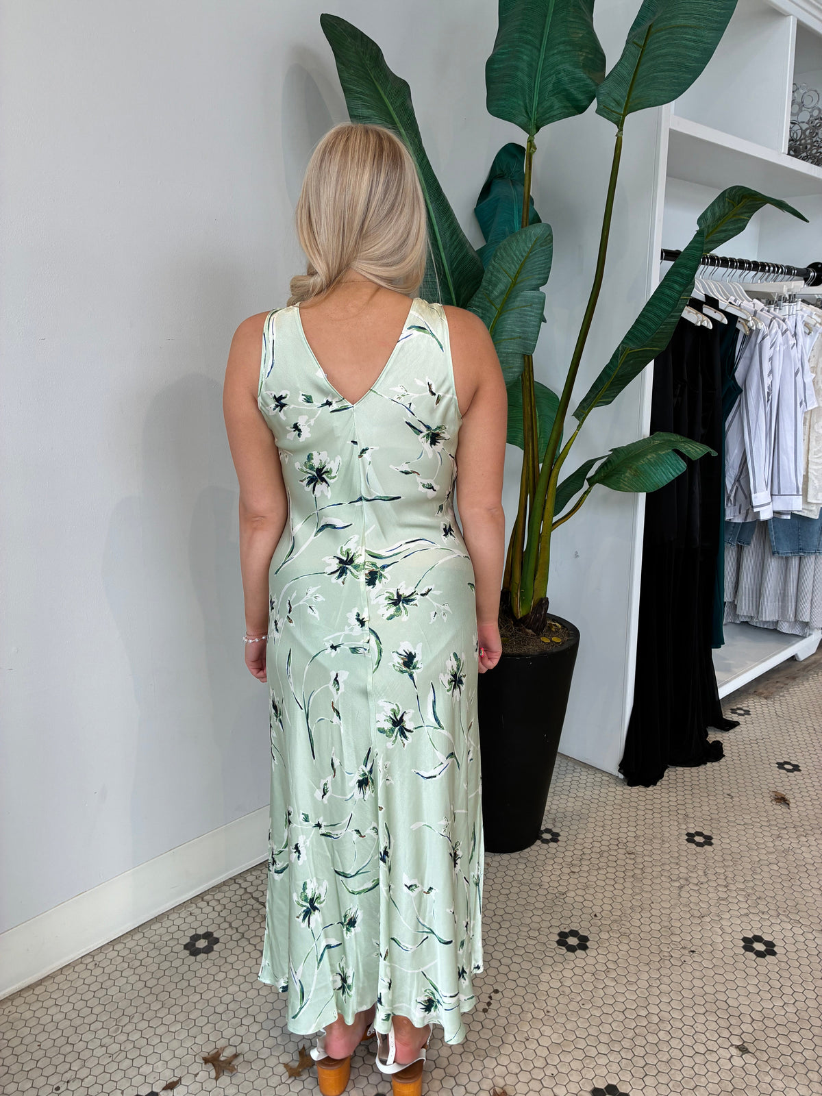 CAMELLIA DRESS MINT LINNEA