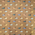 TAN MULTI WEINER DOG SCARF