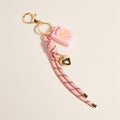MAHJONG TILE HEART BAG/KEY CHARM PINK
