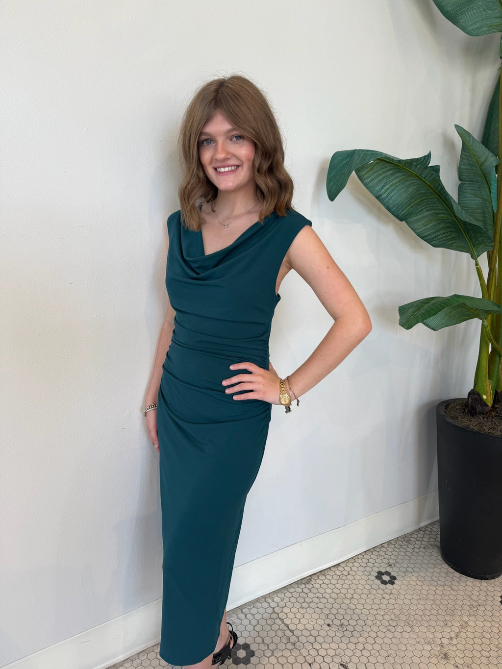 KALINA DRESS MIDNIGHT TEAL