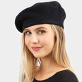 BLACK KNIT BERET