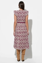ANELL EMBROIDERED DRESS MAGENTA