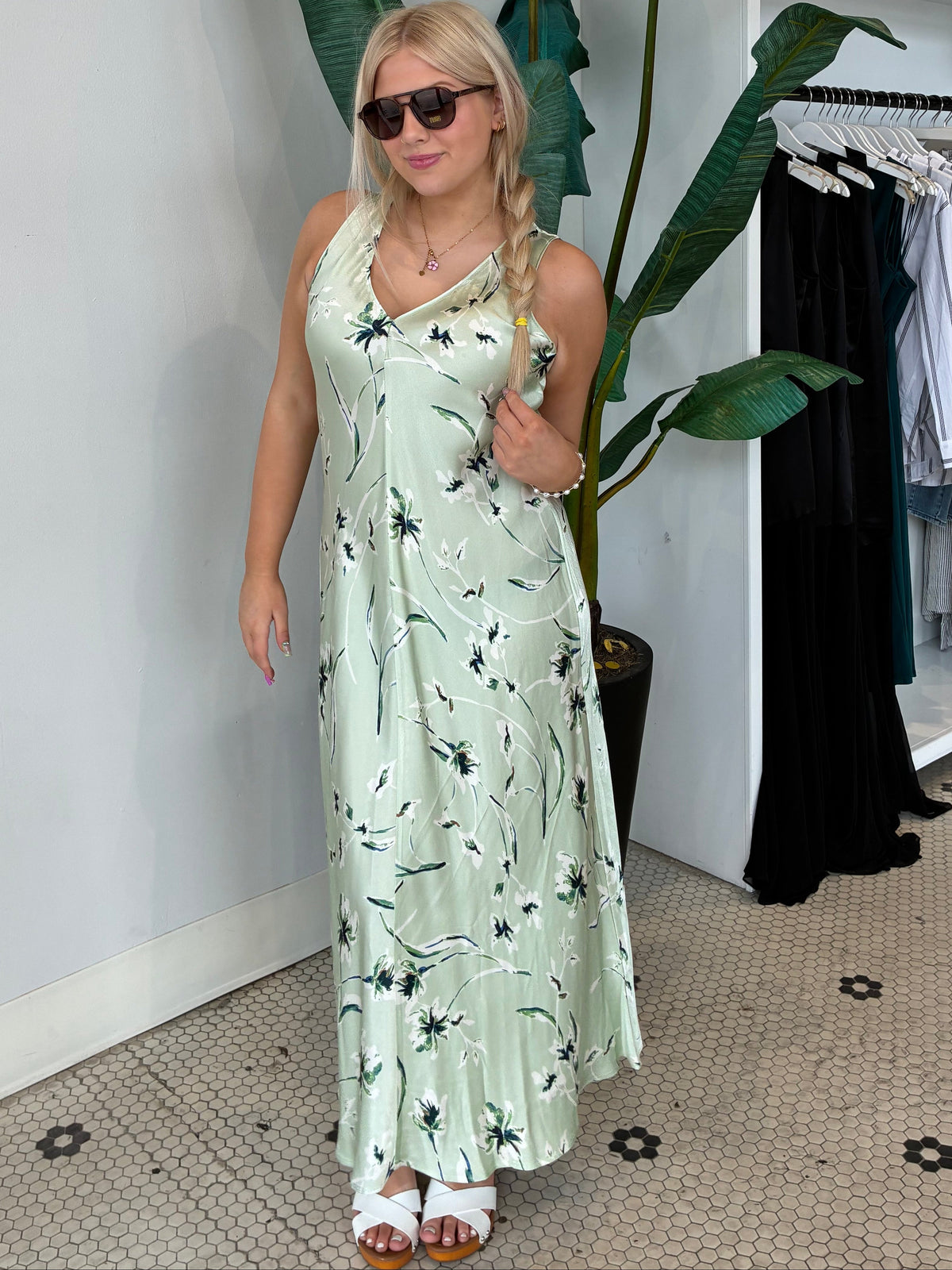 CAMELLIA DRESS MINT LINNEA