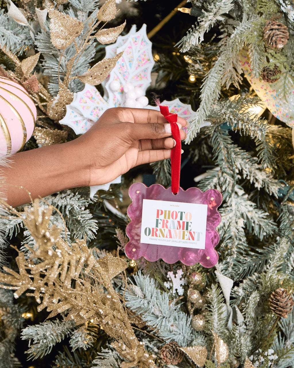 HOT PINK FRAME ORNAMENT