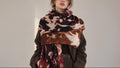 BURGUNDY TIE DYE SCARF