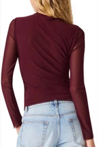 SANDY KNIT TOP IN WINE