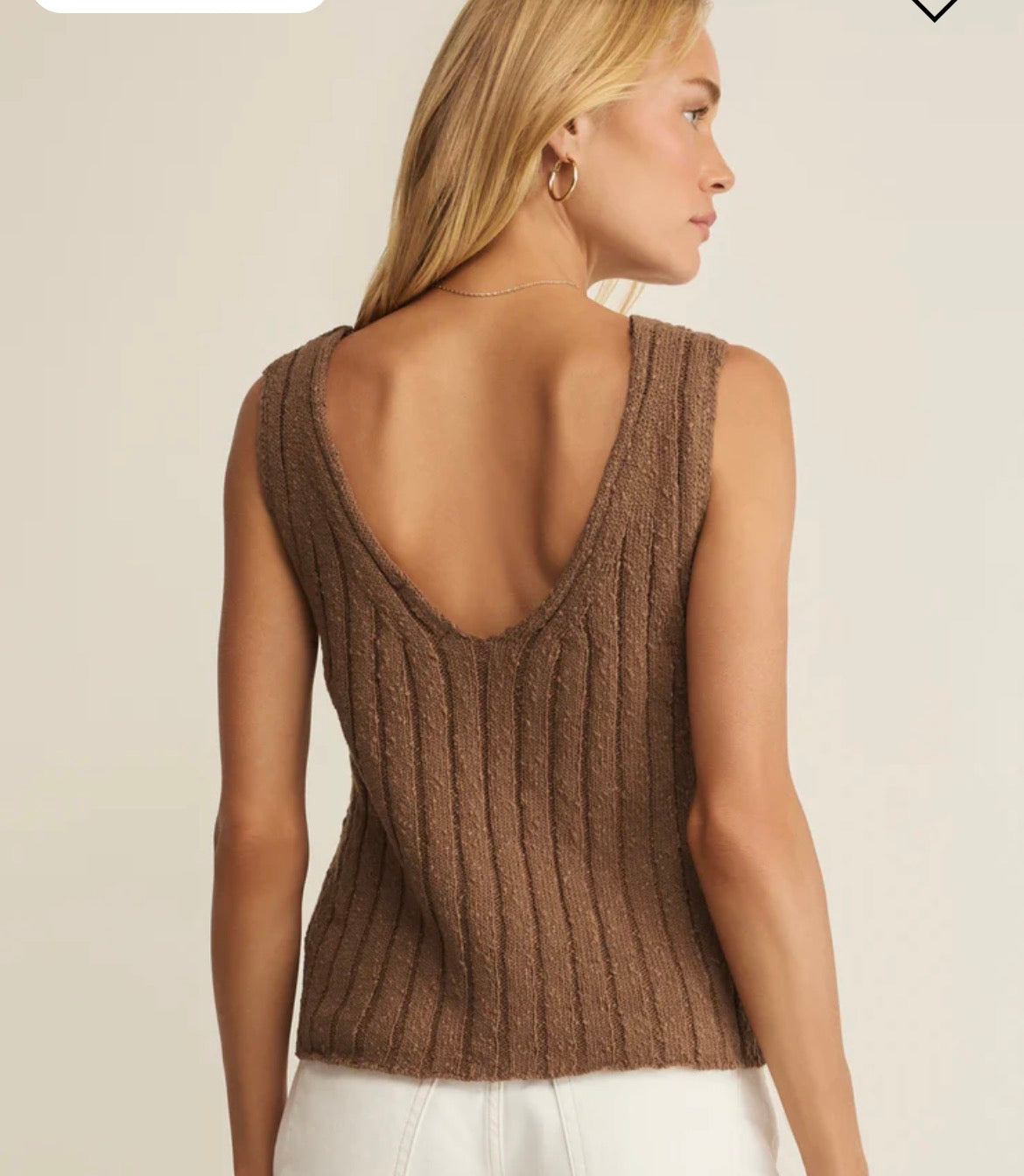 ACADIA SWEATER TANK PALO SANTO
