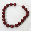 BURGUNDY BEADED NECKLACE