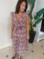 ANELL EMBROIDERED DRESS MAGENTA