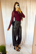 SANDY KNIT TOP IN WINE