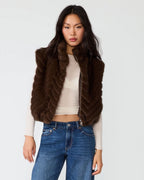 LUXIE VEST DARK ESPRESSO