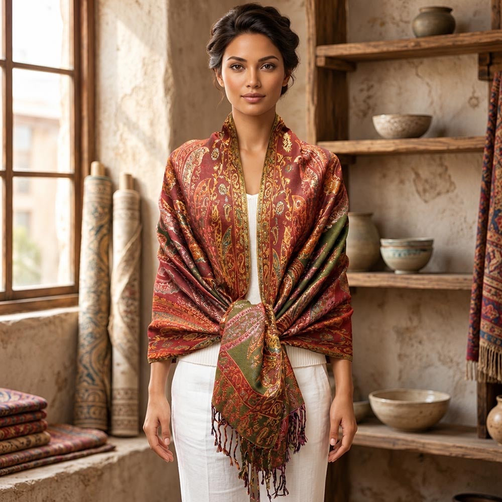 MULTI PASHMINA KNIT SCARF