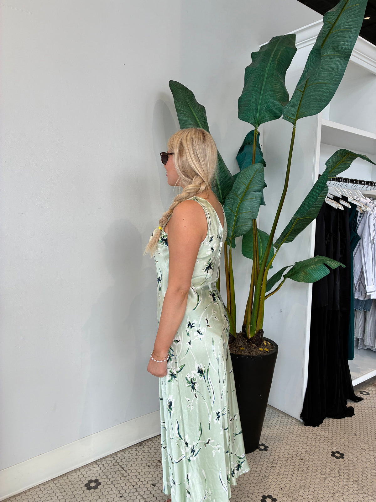 CAMELLIA DRESS MINT LINNEA