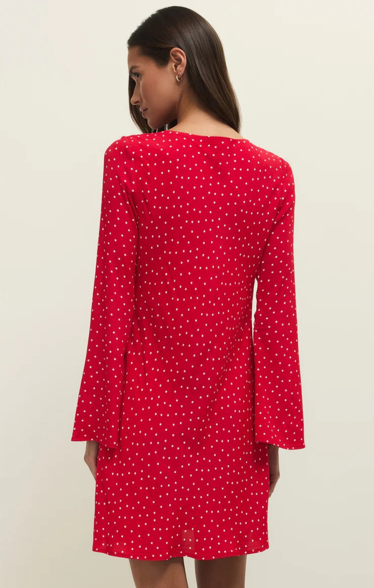 CAMPBELL DOT CREPE MINI DRESS