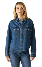 JUDITH TOP IN DARK DENIM