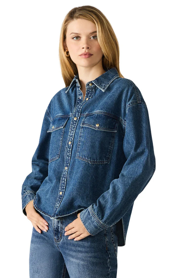 JUDITH TOP IN DARK DENIM