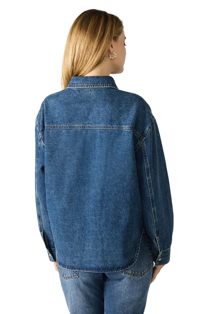 JUDITH TOP IN DARK DENIM