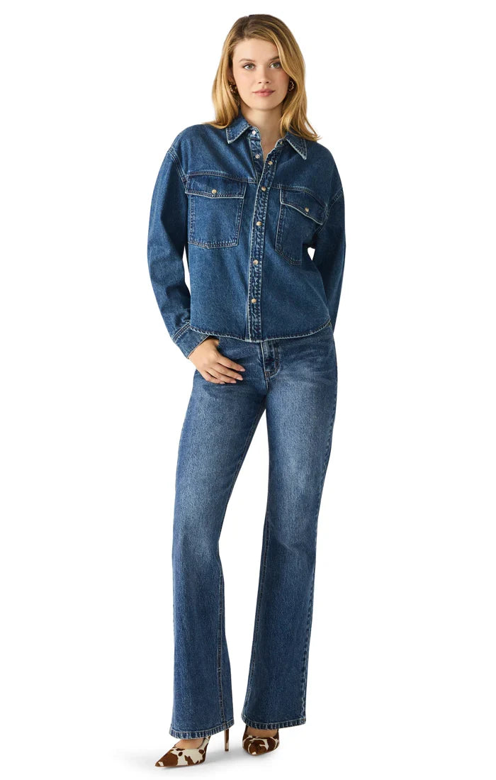 JUDITH TOP IN DARK DENIM