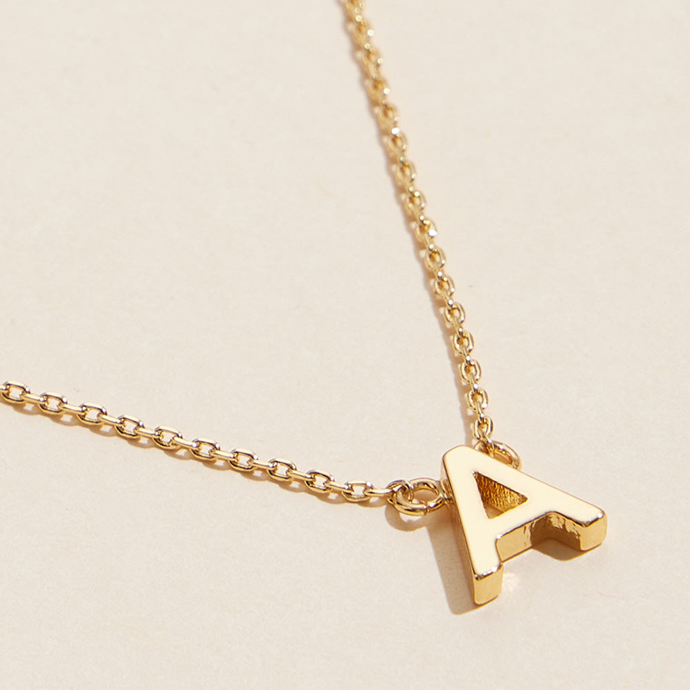 INITIAL NECKLACE 16" GOLD