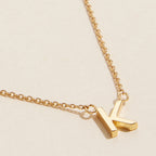INITIAL NECKLACE 16" GOLD