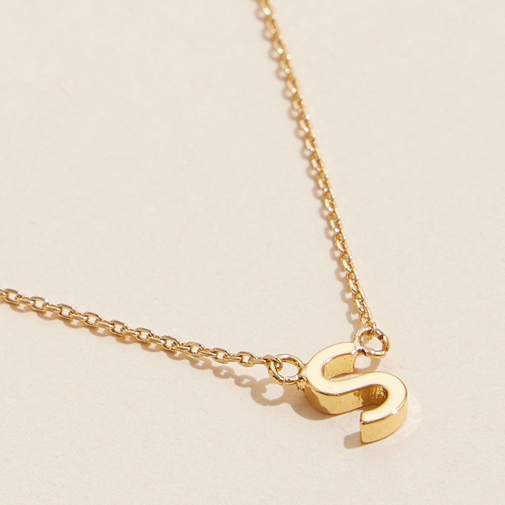 INITIAL NECKLACE 16" GOLD
