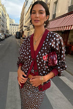 CHOCOLATE DEER CARDIGAN