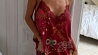 BURGUNDY MYSTICAL LACE SLIP DRESS