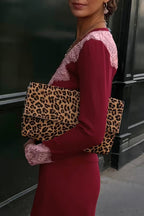 LEOPARD PONY FOLD OVER CLUTCH