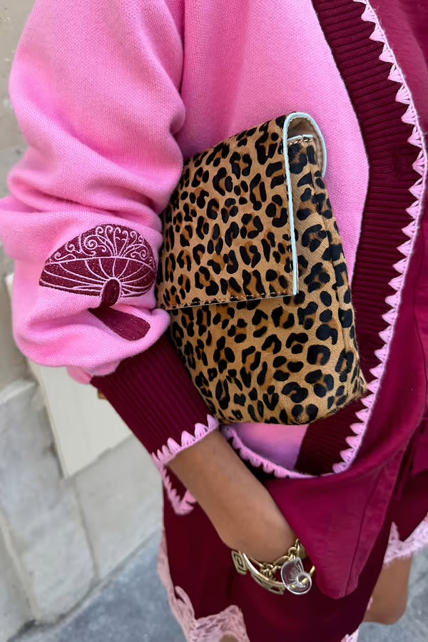 LEOPARD PONY FOLD OVER CLUTCH