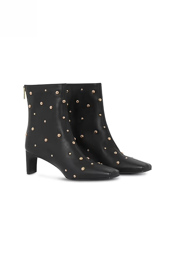 BLACK GOLD STUDDED BOOTS