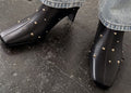 BLACK GOLD STUDDED BOOTS
