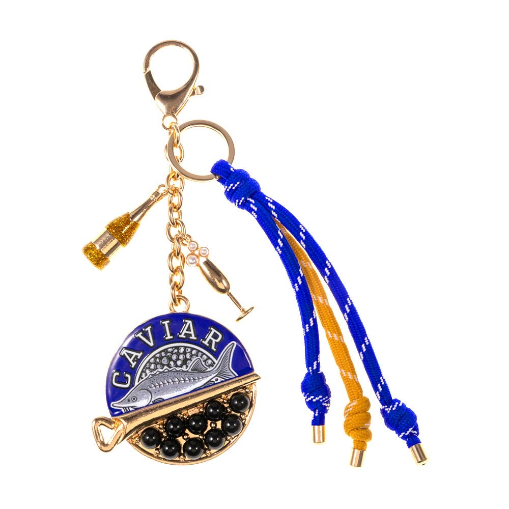 BLUE CAVIAR BAG CHARM