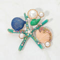 TURQUOISE STARFISH BROOCH