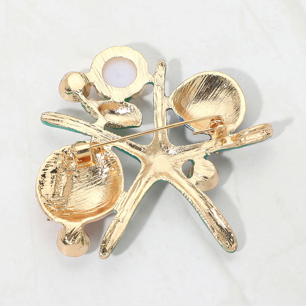 TURQUOISE STARFISH BROOCH